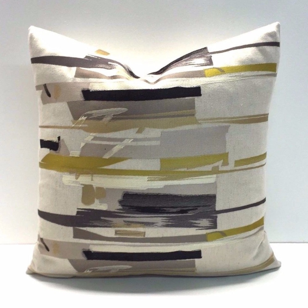 Abstract accent pillow with pillow cover